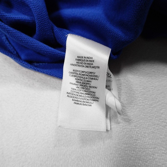 POLO RALPH LAUREN Boy's Size 7 Blue Short Sleeve Polo Shirt Big Yellow Pony Logo - Picture 5 of 7